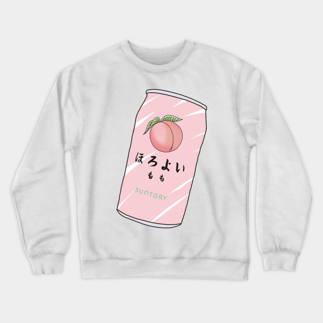 Korean Peach Suntory Soft Drink Crewneck Sweatshirt by PeachPantone